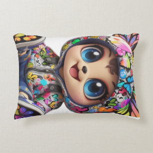 Coussins Décoratifs Ours Chibi mou en Sweat - shirt à capuche papillon