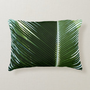 Coussins Décoratifs Overlapping Palm Fronds Tropical Green Abstract