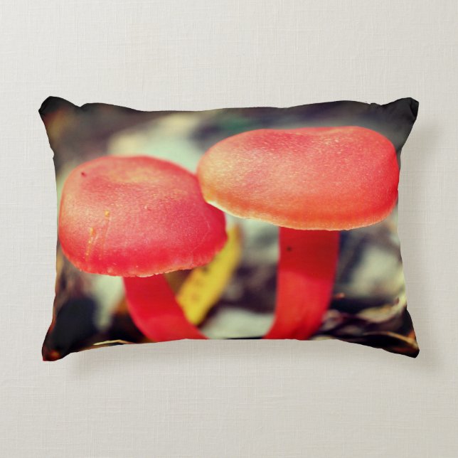 Coussins Décoratifs Paire de champignons orange vif (Devant)