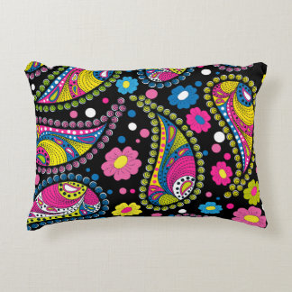 Coussins Décoratifs Paisley de style tribal, motif ethnique sans soudu