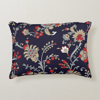 Coussins Décoratifs Paisley indien, arrière - plan de marine, traditio