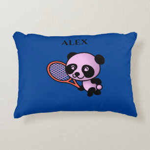 Coussins Décoratifs Panda porte nom personnalisé jetez oreiller.