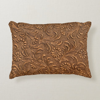 Coussins Décoratifs panneau floral gaufré, cuivre