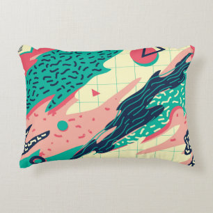 Coussins Décoratifs Papier peint géométrique Retro tendance Memphis