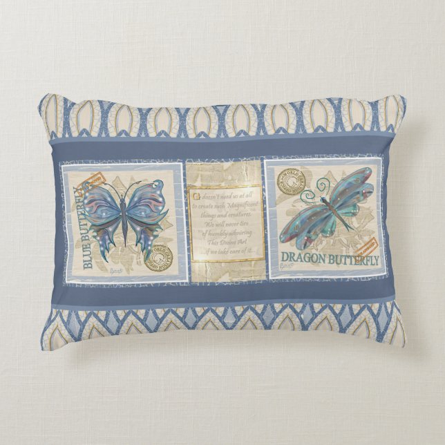 Coussins Décoratifs Papillon du bureau de création G (Devant)