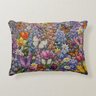 Coussins Décoratifs Papillons du Paradis – Une Fleur Sauvage Colorée