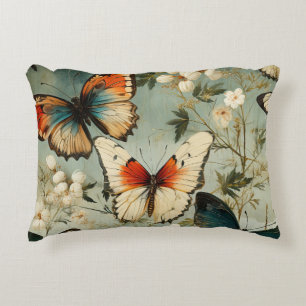 Coussins Décoratifs Papillons et fleurs Vintages colorés (5)