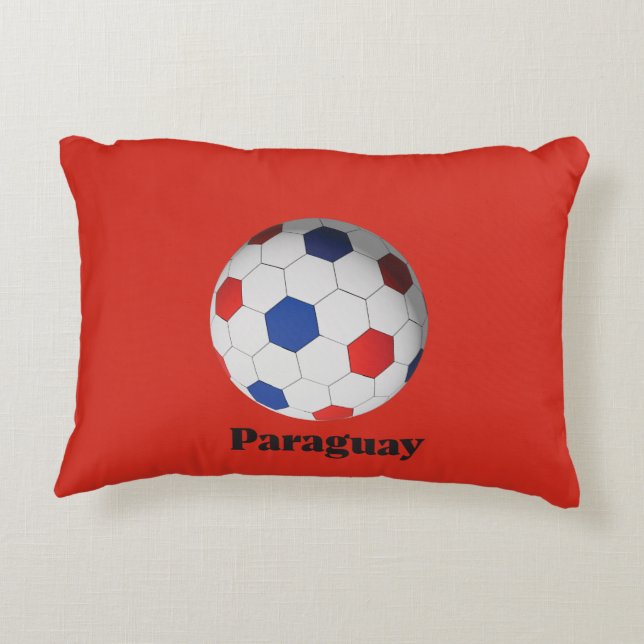 Coussins Décoratifs Paraguay Soccer (Dos)