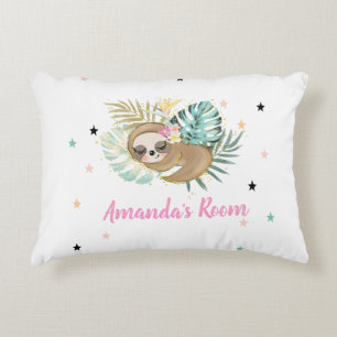 Coussins Décoratifs Paresseux mignon endormi,Étoiles,Princesse