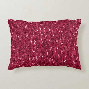 Coussins Décoratifs Parties scintillant faux brillant rose foncé magen