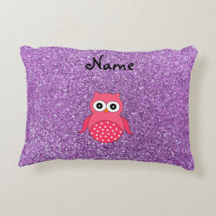 Coussins Décoratifs Parties scintillantes mauve-clair personnalisées