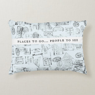 Coussins Décoratifs Passeport personnalisé pour les amateurs d'aventur