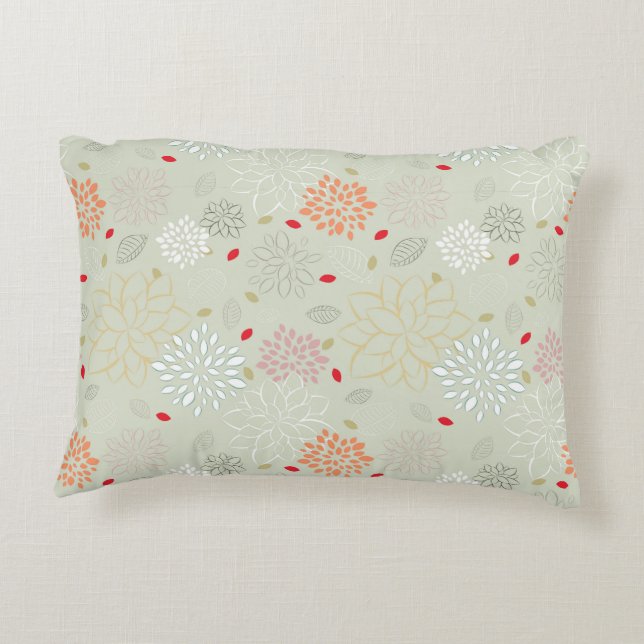 Coussins Décoratifs Pastel Tones Retro Flower (Dos)