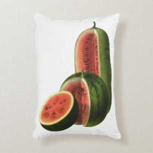 Coussins Décoratifs Pastèques Vintage Hautes Rondes, Aliments Biologiq
