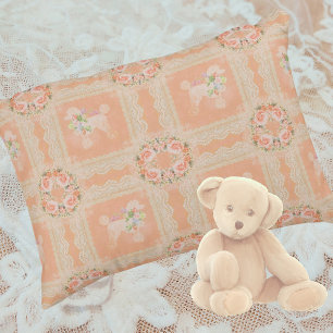 Coussins Décoratifs Patchwork vintage poussiéreux de rose poodle