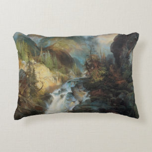 Coussins Décoratifs Paysage vintage Cascade dans les montagnes par Mor