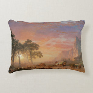Coussins Décoratifs Paysage vintage, traînée de l'Orégon par Bierstadt