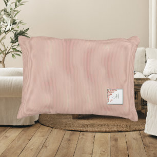 Coussins Décoratifs Peach Stripe Terracotta Butterfly Script Monogramm