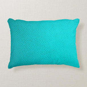 Coussins Décoratifs peau en cuir turquoise texture peau