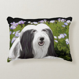 Coussins Décoratifs Peinture à collie à poils - Joli art original de c