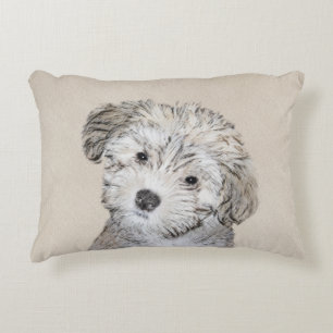 Coussins Décoratifs Peinture havanaise de chiot - Beau art original de