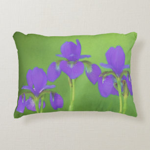 Coussins Décoratifs Peinture Iris Violet - Art Fleur Originale