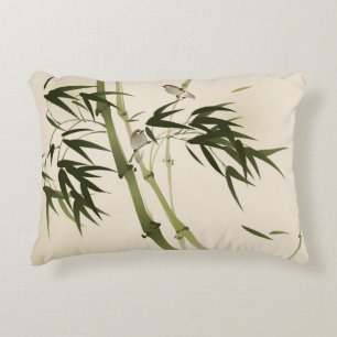 Coussins Décoratifs Peinture orientale de style, branches en bambou