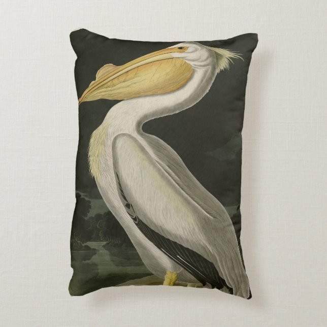 Coussins Décoratifs Pélican blanc américain, les oiseaux d'Amérique d' (Dos(Vertical))