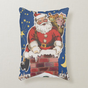 Coussins Décoratifs Père Noël vintage, La Nuit avant Noël