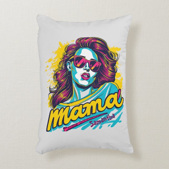 Coussins Décoratifs Personnalisé Retro Mama Pop Art (12) (Devant(Vertical))