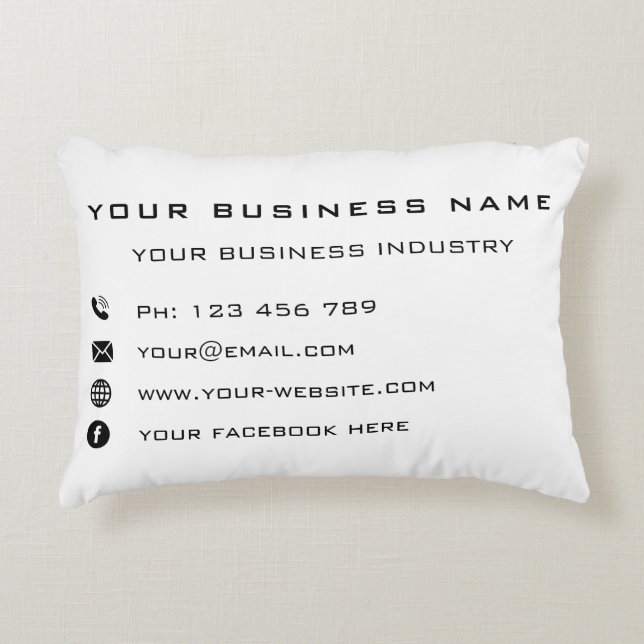 Coussins Décoratifs Personnaliser votre nom d'entreprise Modèle de Cou (Devant)