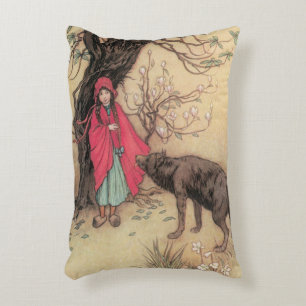 Coussins Décoratifs Petit Chaperon Rouge vintage par Warwick Goble