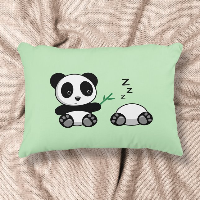Coussins Décoratifs Petites pandas mignonnes sur vert (Créateur téléchargé)