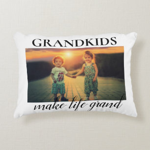 Coussins Décoratifs Petits-enfants rendent la vie grandiose Photo pers