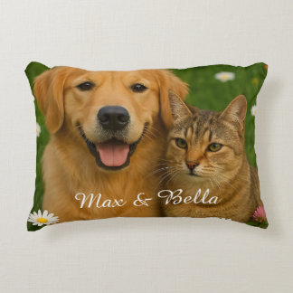 Coussins Décoratifs Photo personnalisée Amoureux des chats de chien Dé