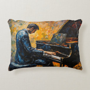 Coussins Décoratifs Piano Player - Peinture à l'huile