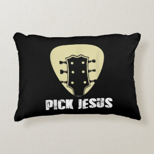 Coussins Décoratifs Pick Jesus Religious Musician Venin Idea Guitar
