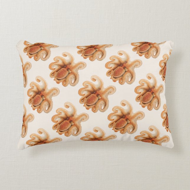 Coussins Décoratifs Pieuvre Salutii, Animaux Aquatiques Marins Vintage (Devant)
