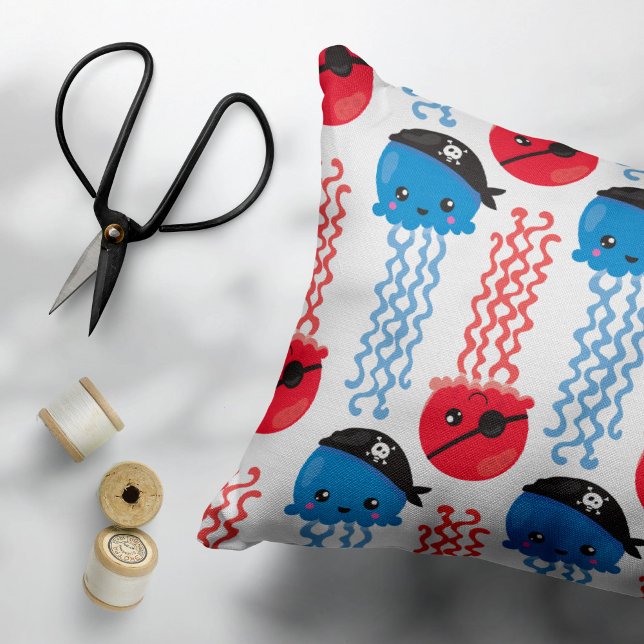 Coussins Décoratifs Pirate Jellyfish, Motif de méduses, Sea Animaux (Créateur téléchargé)