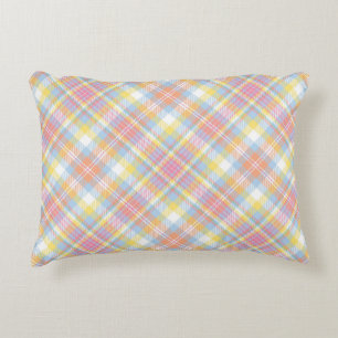 Coussins Décoratifs Plaid en pastel de rayure