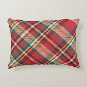 Coussins Décoratifs Plaid Red Check Élégante ferme
