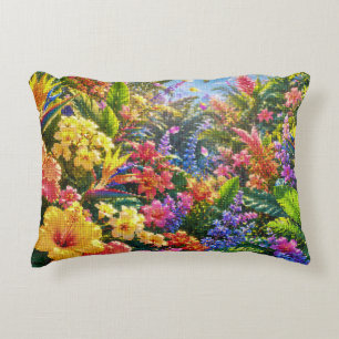 Coussins Décoratifs Plantes tropicales et fleurs par une journée ensol