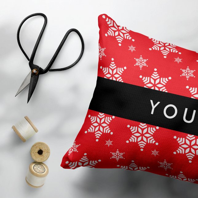 Coussins Décoratifs Pneus blancs, Rouge, Votre nom, Personnaliser (Créateur téléchargé)