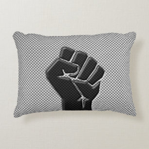 Coussins Décoratifs Poing de solidarité en fibre de carbone