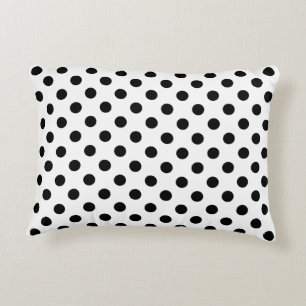 Coussins Décoratifs Points noirs sur fond blanc