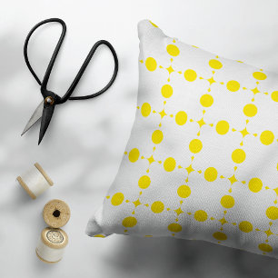 Coussins Décoratifs Pois Jaunes, Motif Polka Dot, Points, Pots