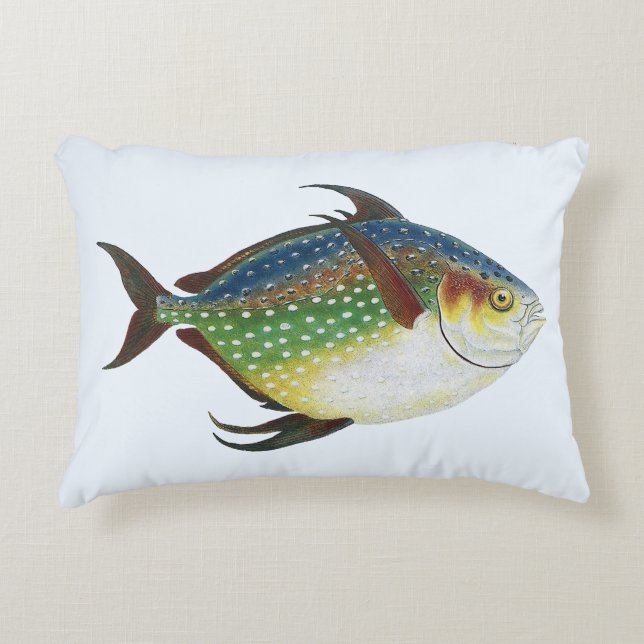 Coussins Décoratifs Poisson Opah tropical, animal aquatique marin Vint (Devant)