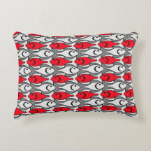 Poissons modernes de la moitié du siècle, rouge et