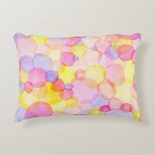Coussins Décoratifs Polka Dot Splash : Aquarelle colorée