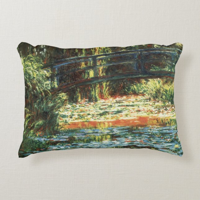 Coussins Décoratifs Pont sur l'étang Nénuphar par Claude Monet (Devant)
